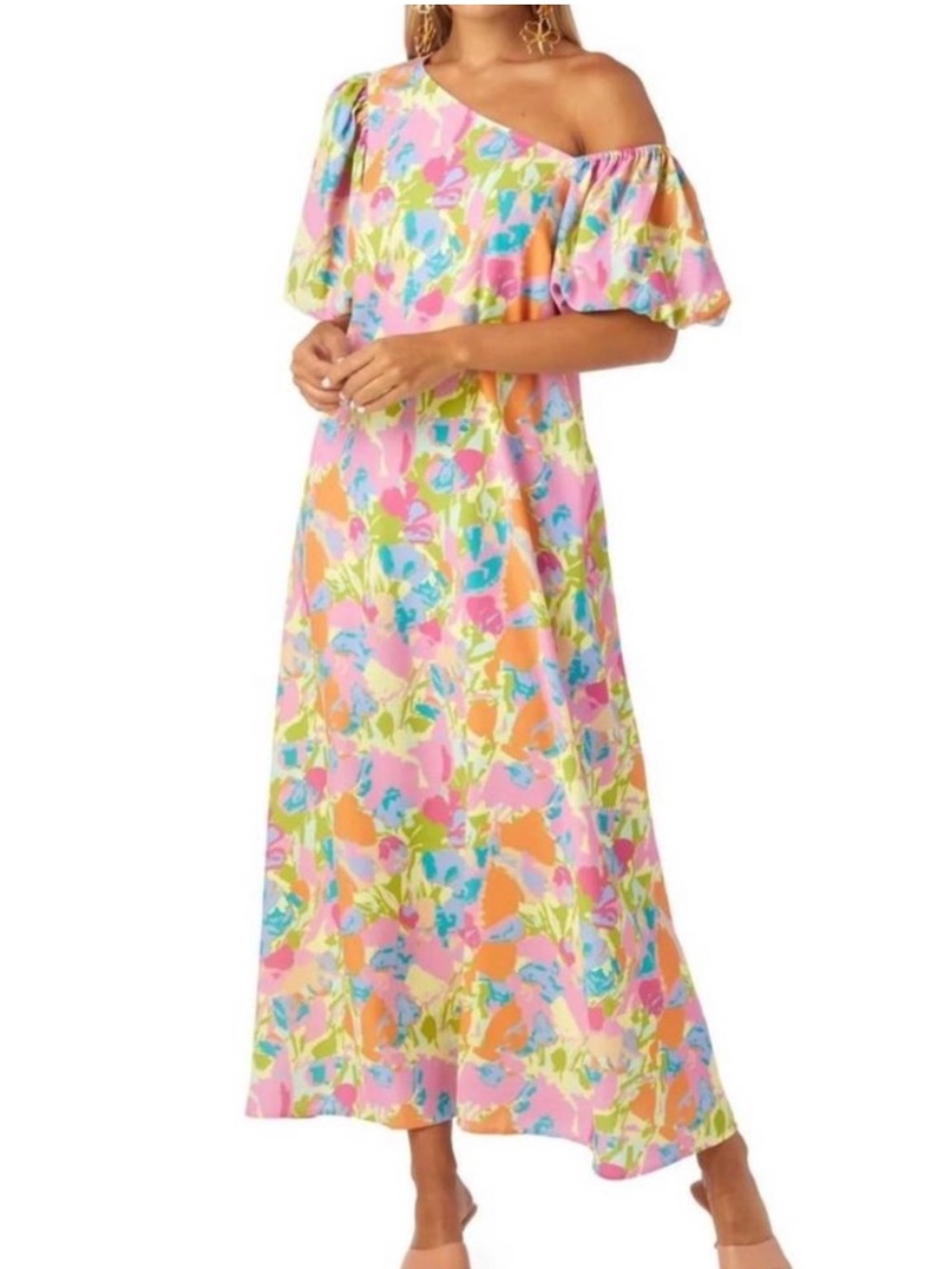 CROSBY BY MOLLIE BURCH lovett dress in floral haze maxi medium